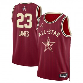 Män All-Star 2024 Tröja Western Conference LeBron James Röd Swingman